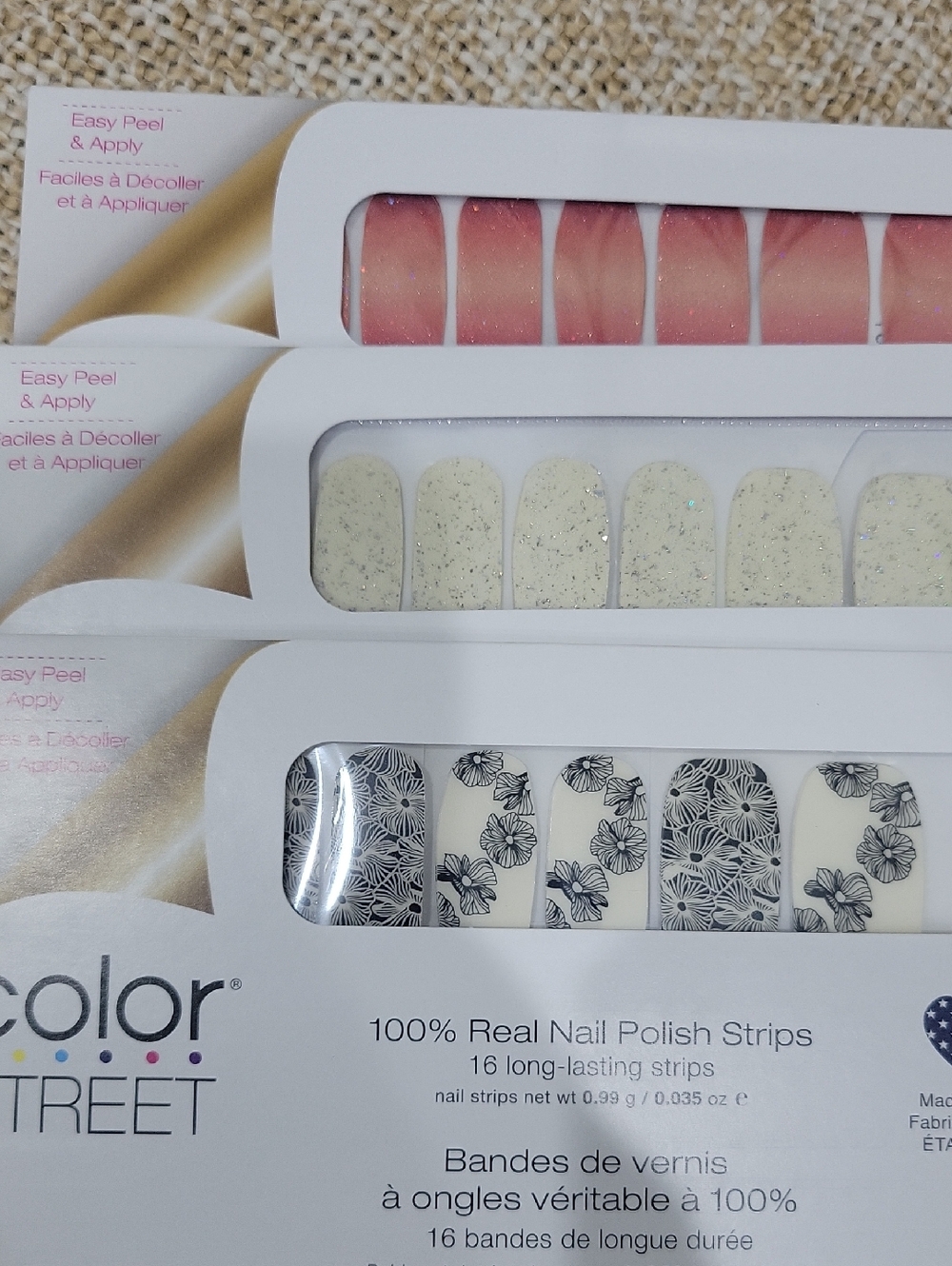 Color Street Floral and Glitter Nail Polish Strips